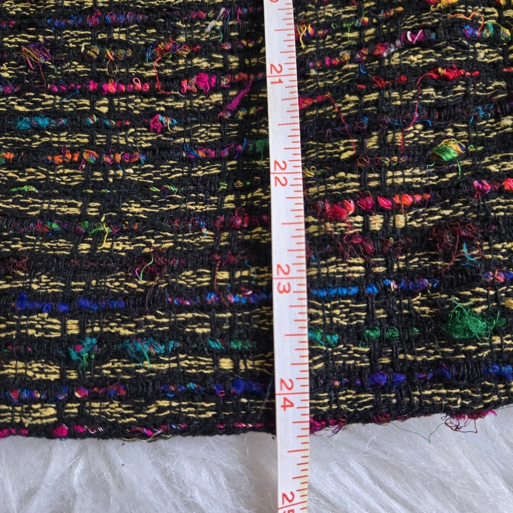 ANN MAY Size 6 Silk‎ Woven Dark Colorful Career Blazer Jacket Academia Old Money - Picture 9 of 12